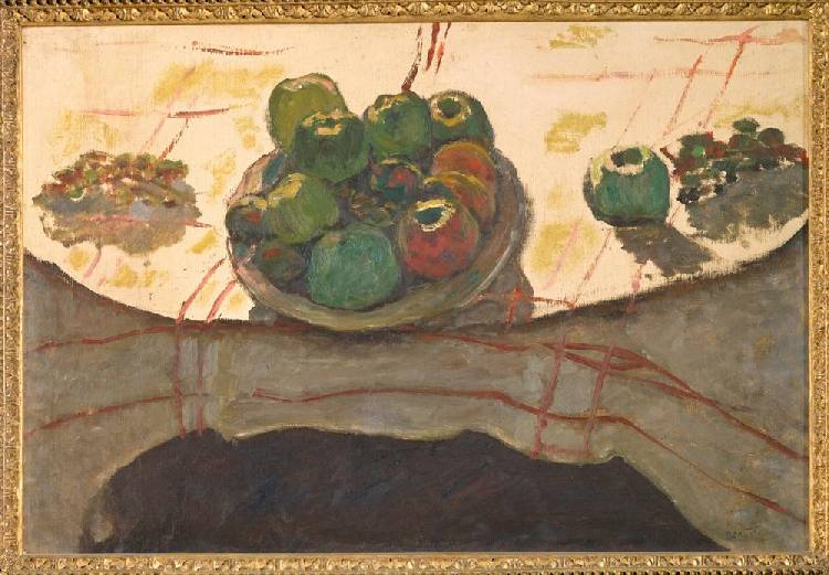 Natur morte; assiete et fruits ou coupe de pèches von Pierre Bonnard