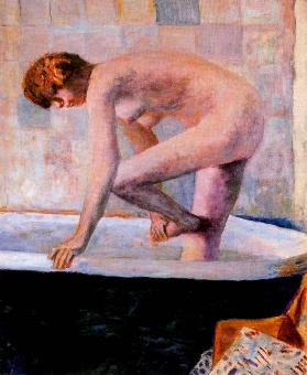 Rosa Akt in der Badewanne 1924