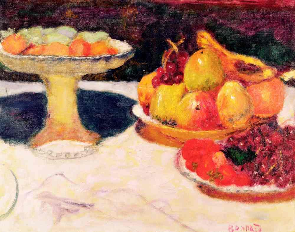 Stillleben mit einer Obstschale von Pierre Bonnard