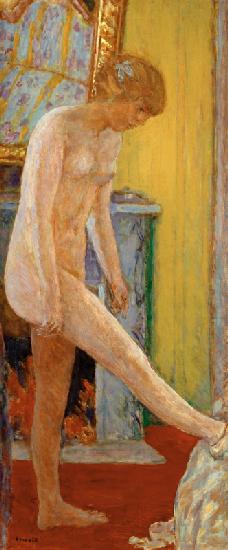 Jeune fille nue devant la cheminée 1919