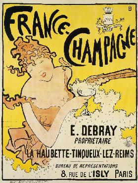 Plakatwerbung Frankreich Champagne 1891
