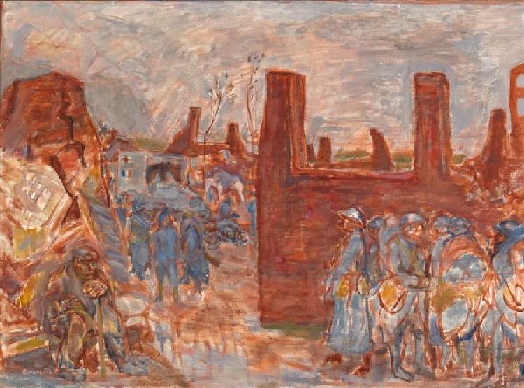 Zerstörtes Dorf an der Somme von Pierre Bonnard