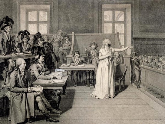 Marie-Antoinette (1755-93) of Habsbourg-Lorraine, Judged the Revolutionary Tribunal Court, 16th Octo von Pierre Bouillon