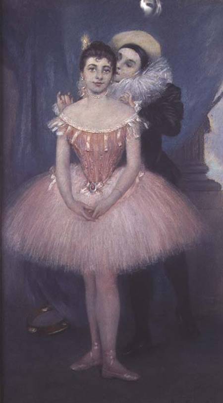Pierrot and the Dancer von Pierre Carrier-Belleuse