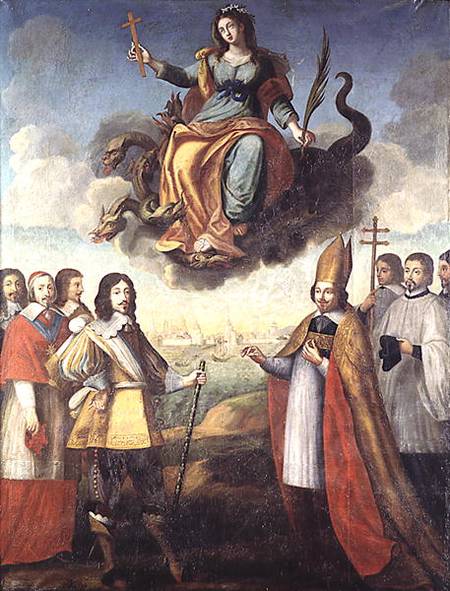 Entry of Louis XIII (1601-43) King of France and Navarre, into La Rochelle von Pierre Courtillon