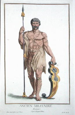 Dress of a Breton Warrior from 'Receuil des Estampes, Representant les Rangs et les Dignites, suivan von Pierre Duflos