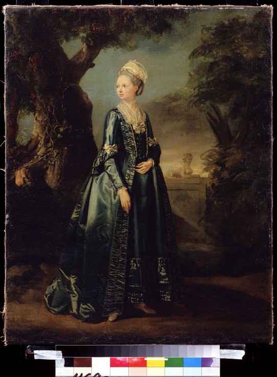 Dame im Garten (Bildnis der Grossfürstin Natalia) von Pierre Etienne Falconet