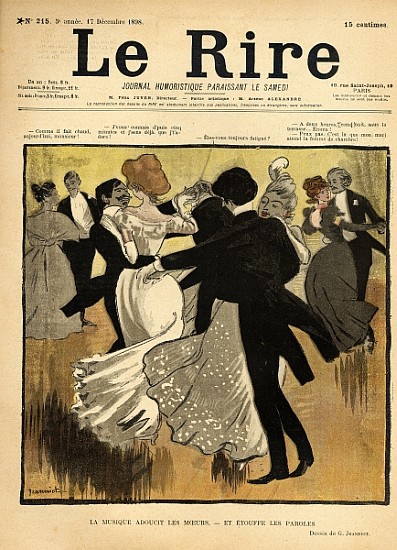 Dancing Couples, from the front cover of ''Le Rire'', 17th December 1898 (colout litho) von Pierre Georges Jeanniot