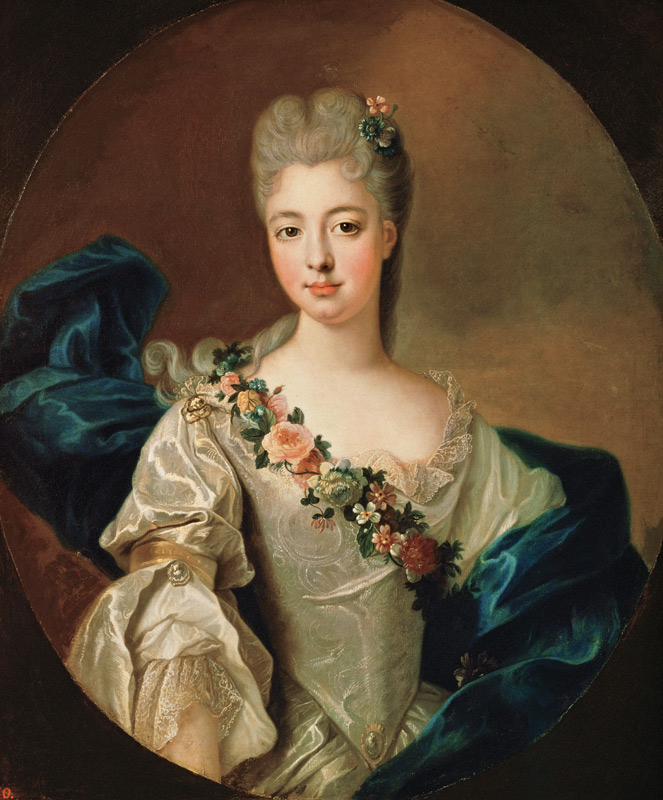 Portrait of Charlotte Aglae of Orleans, 1720s von Pierre Gobert