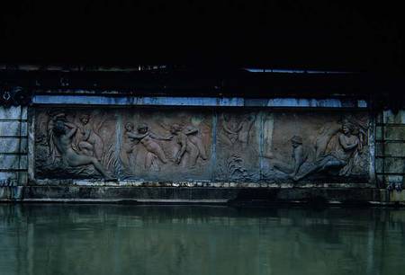 Bathing Nymphs, relief from the Bain des Nymphes, part of the Allee D'Eau, executed after models des von Pierre Legros