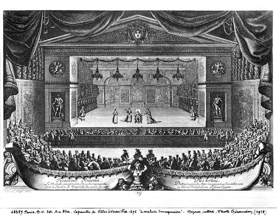 The Third Day, from ''La Malade Imaginaire'' Moliere (1622-73) performed in the garden at Versailles von Pierre Lepautre