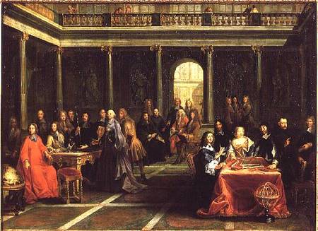 Queen Christina of Sweden (1626-89) and her Court von Pierre-Louis the Younger Dumesnil