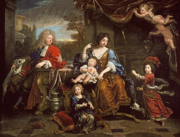 The Grand Dauphin with his Wife and Children von Pierre Mignard