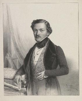 Porträt von Sänger Gilbert-Louis Duprez (1806-1896) 1837