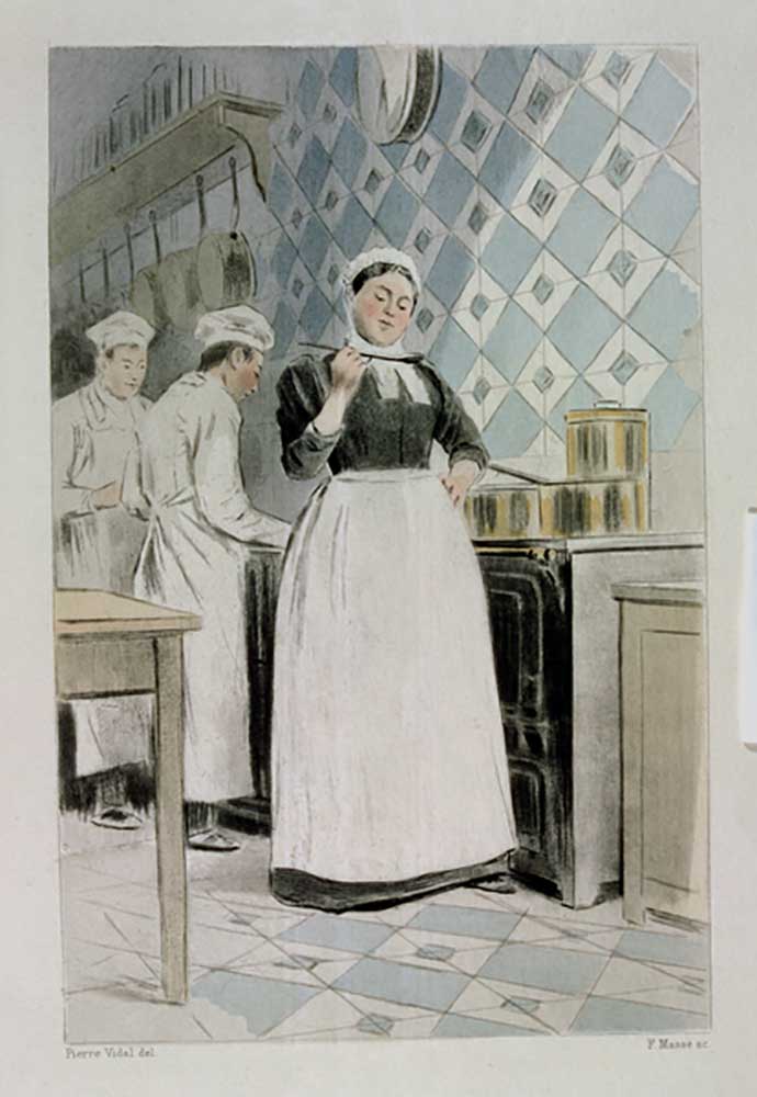 Der Koch aus La Femme a Paris von Octave Uzanne, gestochen von F. Masse, 1894 von Pierre Vidal