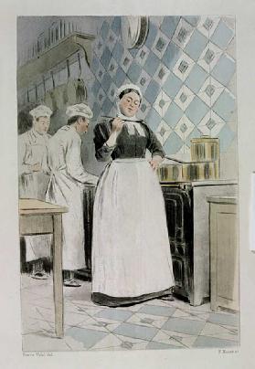 Der Koch aus La Femme a Paris von Octave Uzanne, gestochen von F. Masse, 1894 1894