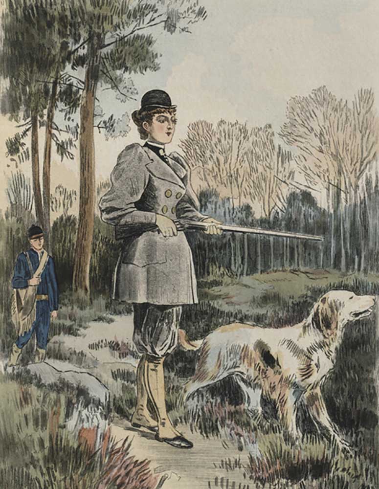 Die Jägerin, Illustration aus La Femme a Paris von Octave Uzanne (1851-1931) 1894 von Pierre Vidal