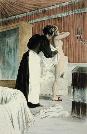 Die Waschwanne aus La Femme a Paris von Octave Uzanne, gestochen von F. Masse, 1894 1894