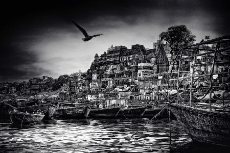die Boote von Varanasi