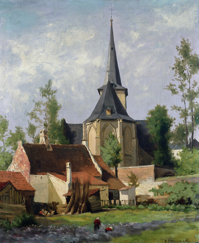 Church Seen from the Rear von Piet Mondrian
