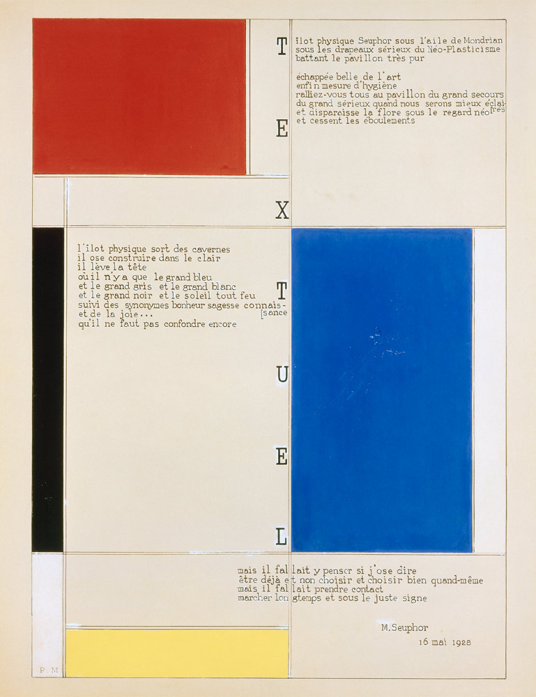 Tableau-Poeme von Piet Mondrian