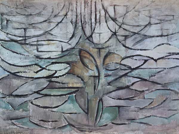 Blühender Apfelbaum von Piet Mondrian
