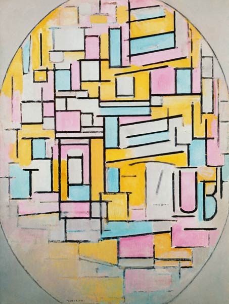 Composition in Oval with Colour Planes 2 von Piet Mondrian
