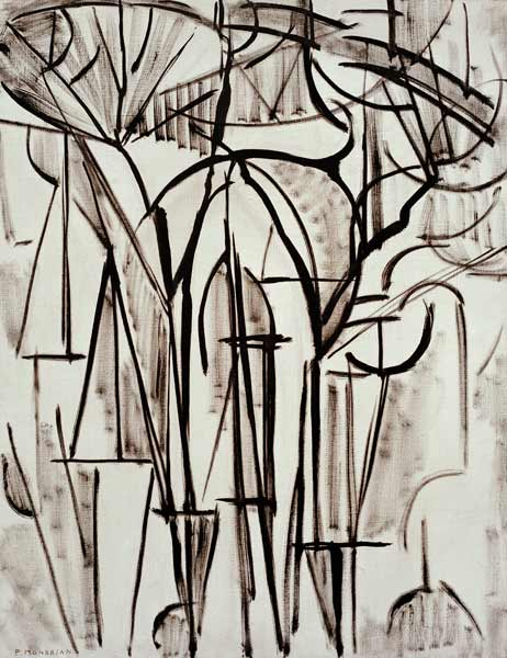 Komposition Bäume I von Piet Mondrian