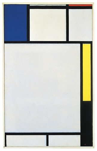Composition with blue von Piet Mondrian