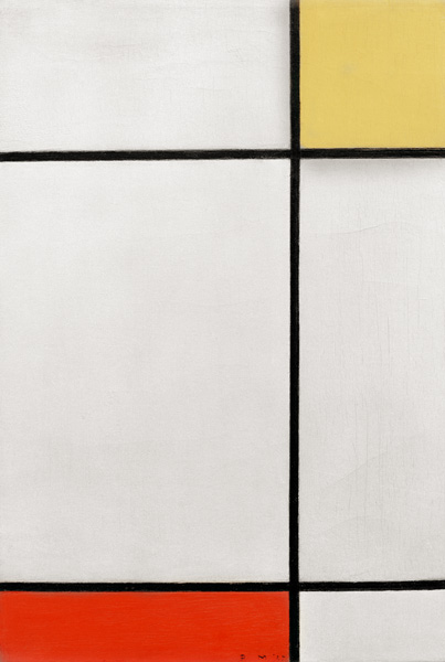 Komposition mit Gelb und Rot von Piet Mondrian