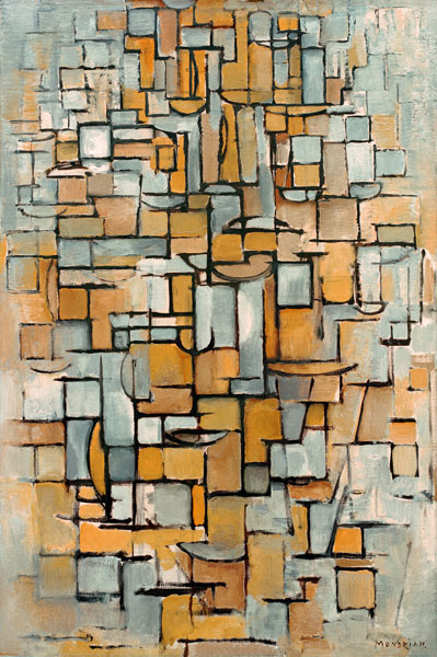 Tableau No. 1; Linie Color von Piet Mondrian