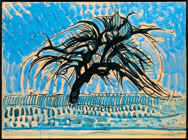 Der blaue Baum von Piet Mondrian