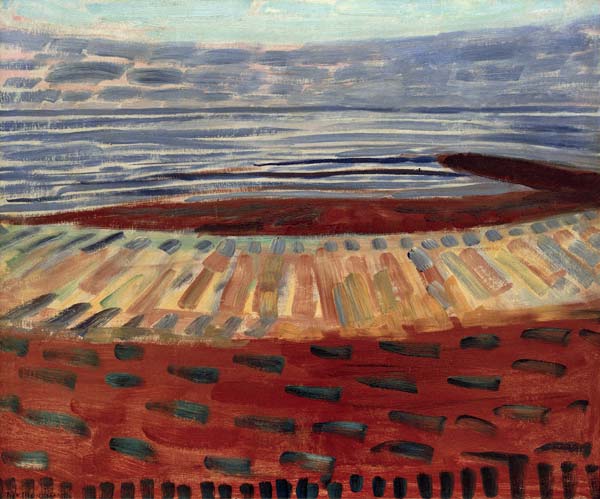 Meer nach Sonnenuntergang von Piet Mondrian