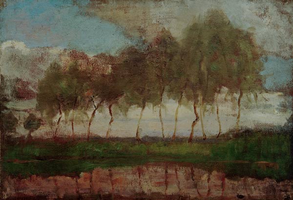 Das Gein: Bäume am Wasser von Piet Mondrian
