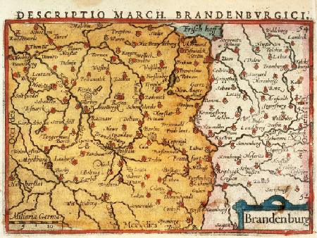 Landkarte Mark Brandenburg 1606
