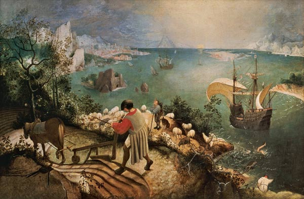 Landschaft mit dem Sturz des Ikarus von Pieter Brueghel d. Ä.
