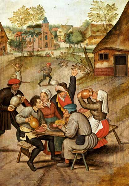 The Servants Breakfast After The Wedding von Pieter Brueghel d. Ä.