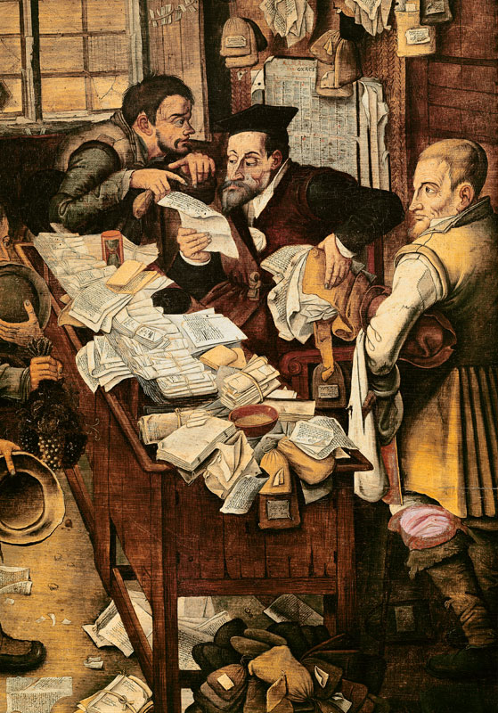 The Payment of the Yearly Dues  (detail of GIR79511) von Pieter Brueghel d. J.
