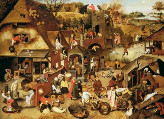 The Flemish Proverbs von Pieter Brueghel d. J.