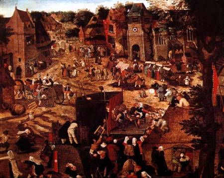 Kermesse with Theatre and Procession von Pieter Brueghel d. J.