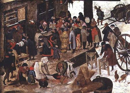 The Payment of the Tithe, or The Census at Bethlehem, detail von Pieter Brueghel d. J.