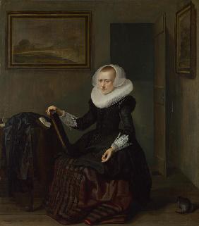 Eine Frau, einen Spiegel haltend 1625