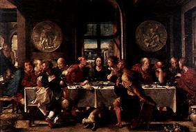 Das letzte Abendmahl. von Pieter Coecke van Aelst