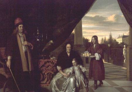 Family Portrait on a Terrace von Pieter de Hooch