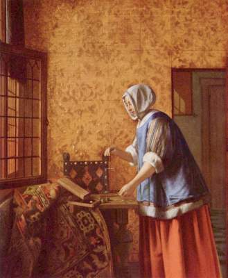 Die Goldwägerin von Pieter de Hooch