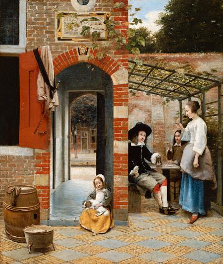 The Courtyard of a House in Delft 1658