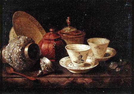 Still Life with Tea Cups von Pieter Gerritsz. van Roestraten