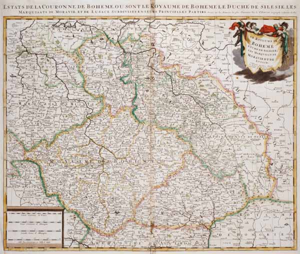 Landkarte von Böhmen, Mähren etc von Pieter Schenck