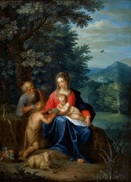 The Holy Family with the Infant St. John the Baptist von Pieter van Avont