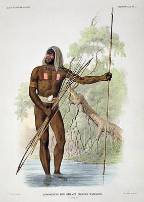 Native of Princess Marianna Strait, from 'Verhandelingen over de Natuurlijke Geschiedenis der Nederl von Pieter van Oort